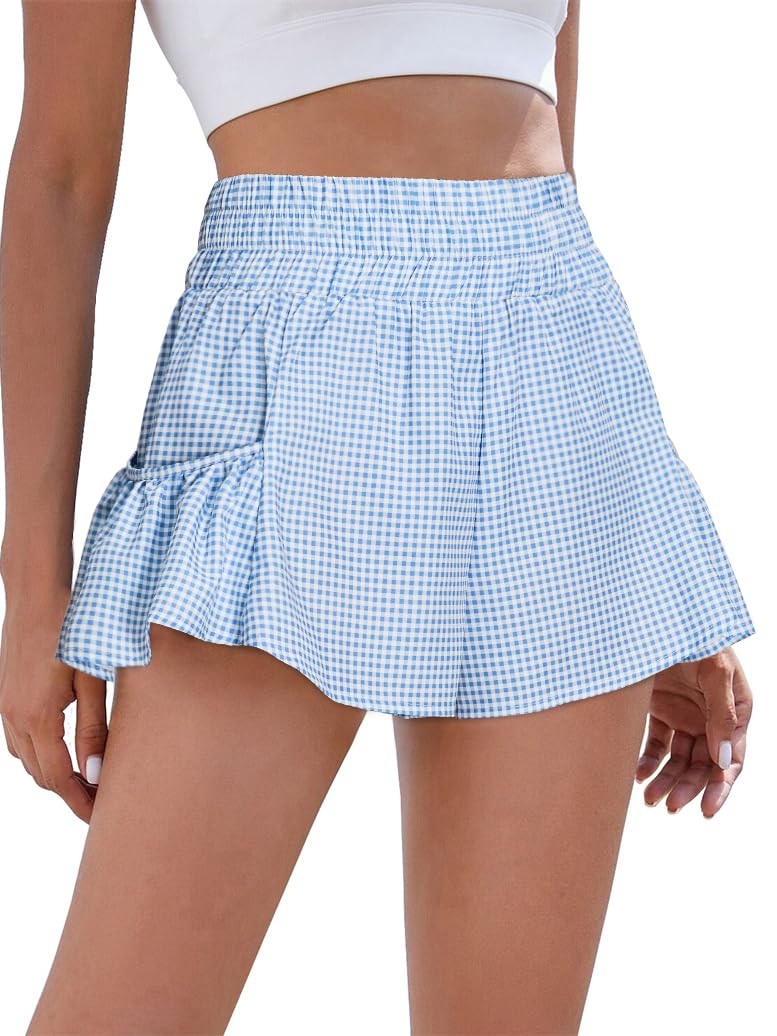 BMJL Womens High Waisted Shorts Athletic Running Shorts Workout Gym Quick Dry Flowy Shorts with Pockets